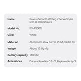 Active stylus til iPad Baseus Smooth Writing 2 SXBC060502 - hvid