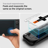 Spigen Glas.tR EZ Fit hærdet glas til dampdæk