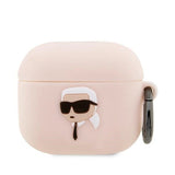 Karl Lagerfeld KLA3RUNIKP AirPods 3 cover lyserød/rosa Silicone Karl Head 3D