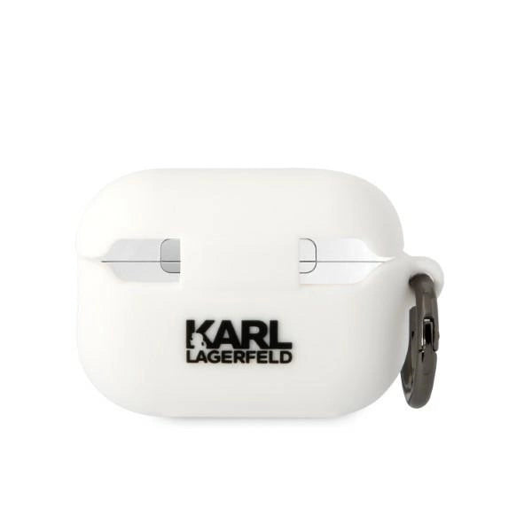 Karl Lagerfeld KLAP2RUNCHH AirPods Pro 2 cover hvid/hvid Silicone Choupette Head 3D