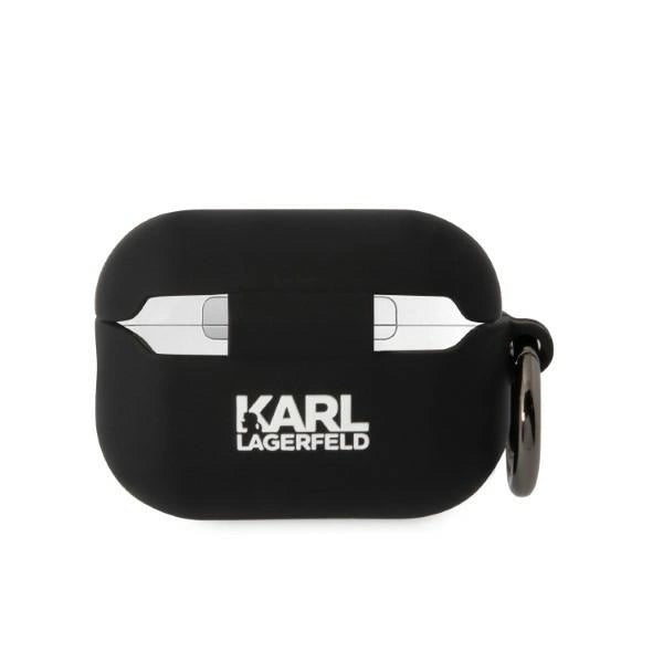 Karl Lagerfeld KLAP2RUNCHK AirPods Pro 2 cover sort/sort Silicone Choupette Head 3D