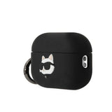 Karl Lagerfeld KLAP2RUNCHK AirPods Pro 2 cover sort/sort Silicone Choupette Head 3D