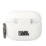 Karl Lagerfeld KLAPRUNCHH AirPods Pro cover hvid/hvid Silicone Choupette Head 3D