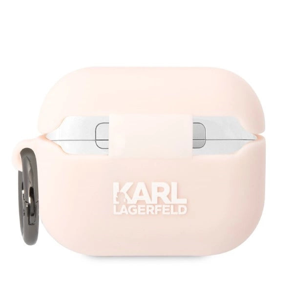 Karl Lagerfeld KLAPRUNIKP AirPods Pro cover lyserød/rosa Silicone Karl Head 3D