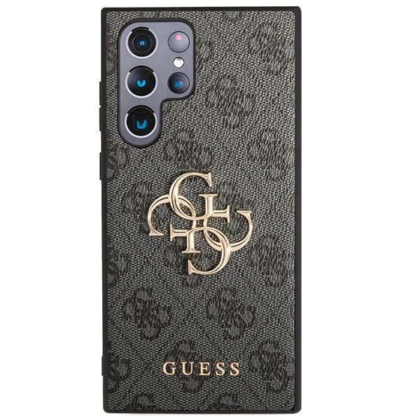 Guess GUHCS23L4GMGGR S23 Ultra S918 grå/grå hardcase 4G Big Metal Logo