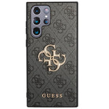 Guess GUHCS23L4GMGGR S23 Ultra S918 grå/grå hardcase 4G Big Metal Logo