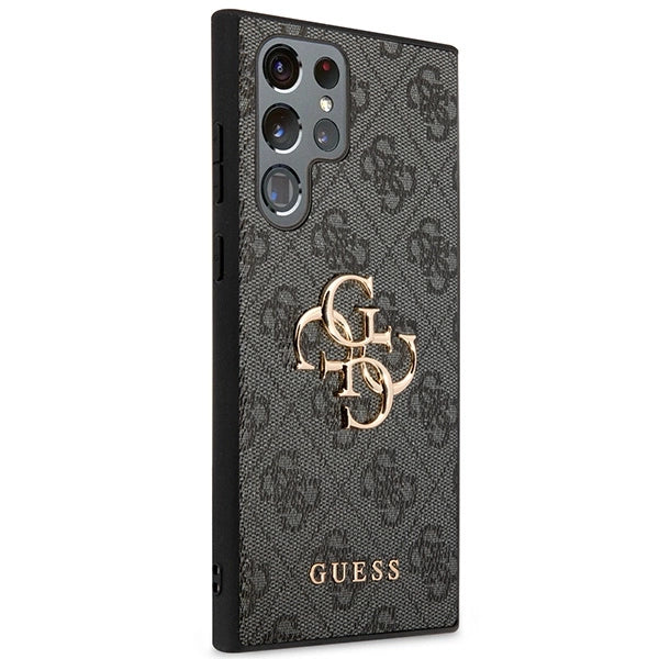 Guess GUHCS23L4GMGGR S23 Ultra S918 grå/grå hardcase 4G Big Metal Logo