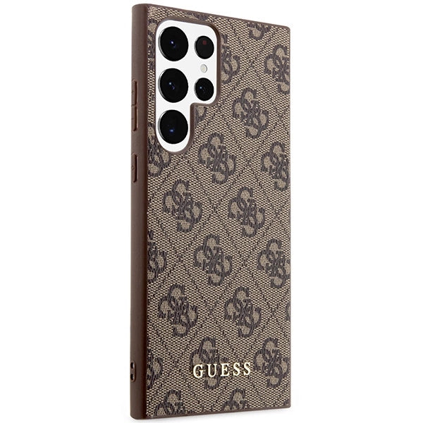 Guess GUHCS23LG4GFBR S23 Ultra S918 brun/brun hardcase 4G Metal Gold Logo