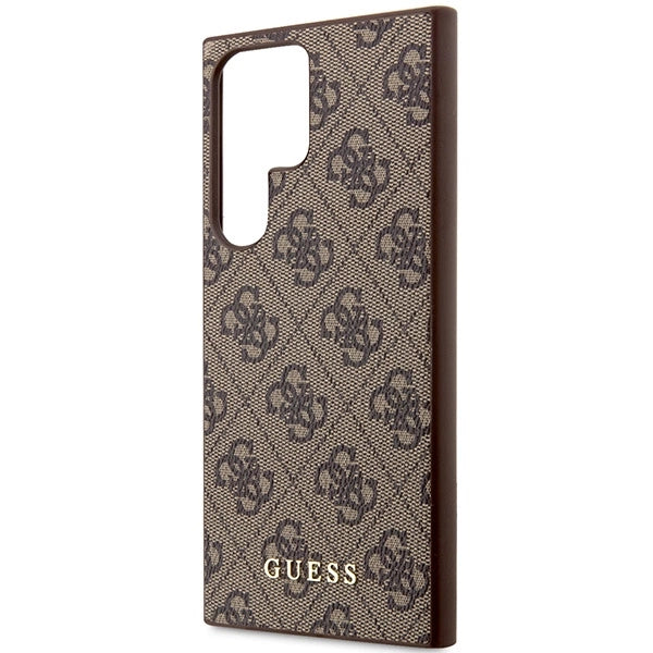 Guess GUHCS23LG4GFBR S23 Ultra S918 brun/brun hardcase 4G Metal Gold Logo