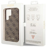 Guess GUHCS23LG4GFBR S23 Ultra S918 brun/brun hardcase 4G Metal Gold Logo