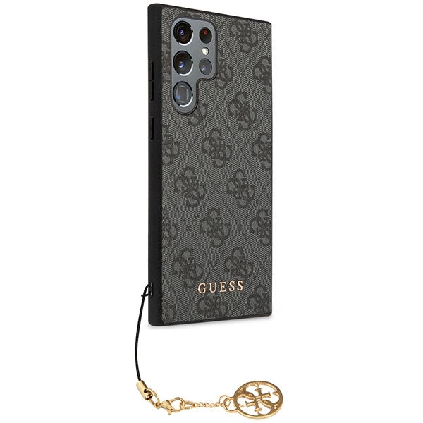 Guess GUHCS23LGF4GGR S23 Ultra S918 grå/grå hardcase 4G Charms Collection