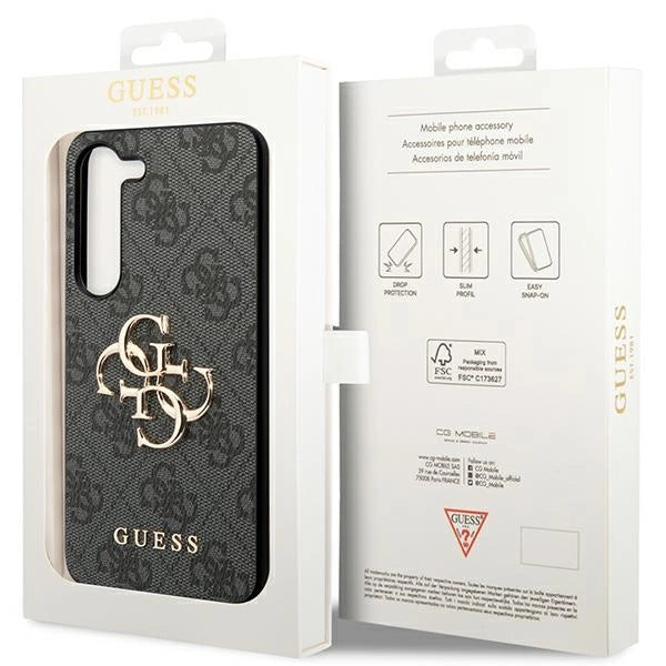 Guess GUHCS23S4GMGGR S23 S911 grå/grå hardcase 4G Big Metal Logo