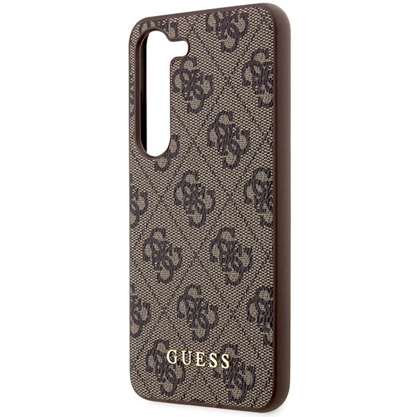 Guess GUHCS23SG4GFBR S23 S911 brun/brun hardcase 4G Metal Gold Logo