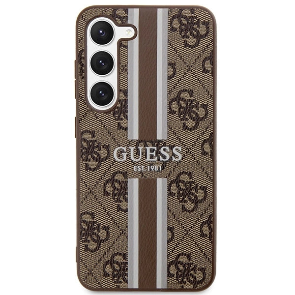 Guess GUHCS23SP4RPSW S23 S911 brun/brun hardcase 4G Printed Stripe
