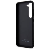 Case BMW BMHCS23M22RDPK S23+ S916 sort/sort hårdkasse Læder Textureret & Stripet
