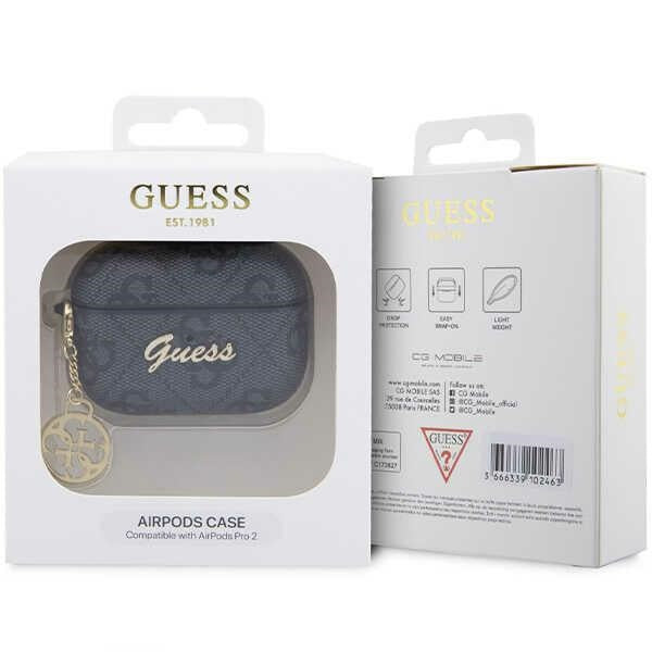 Guess GUAP2G4GSMK AirPods Pro 2 cover sort/sort 4G Charm Collection