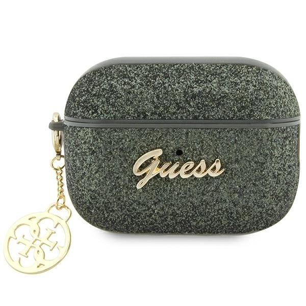 Guess GUAP2GLGSHA AirPods Pro 2 cover grøn/kaki Glitter Flake 4G Charm