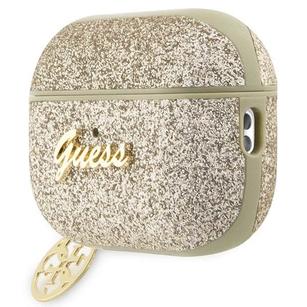 Guess GUAP2GLGSHD AirPods Pro 2 cover guld/guld Glitter Flake 4G Charm