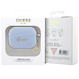 Guess GUAP2LSCHSB AirPods Pro 2 cover blå/blå Silicone Charm Heart Collection