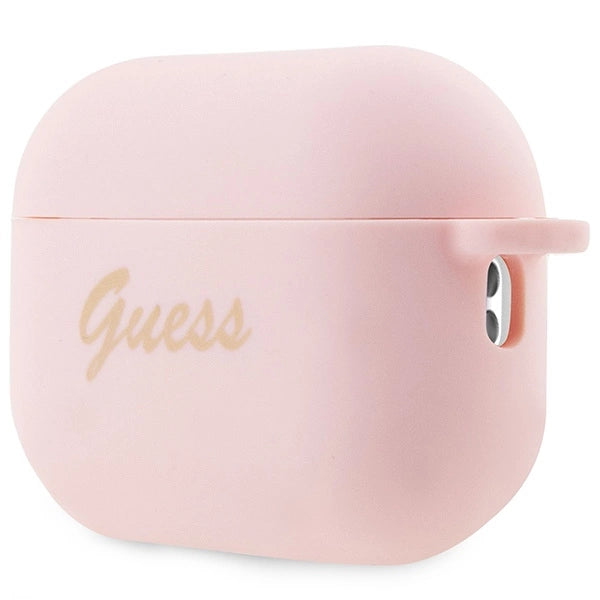 Guess GUAP2LSCHSP AirPods Pro 2 cover pink/pink Silicone Charm Heart Collection