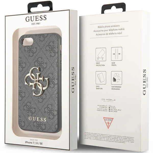 Guess GUHCI84GMGGR iPhone 7/8/SE 2020/ 2022 grå/grå hardcase 4G Big Metal Logo