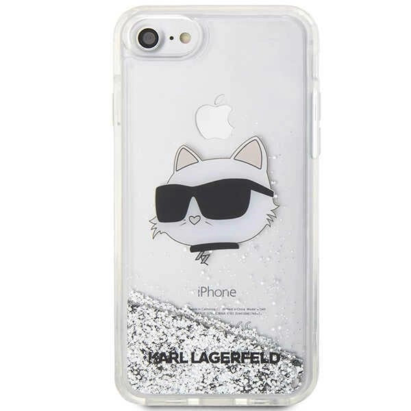 Karl Lagerfeld KLHCI8LNHCCS iPhone 7/8/ SE 2020/2022 sølv/sølv hardcase Glitter Choupette Head
