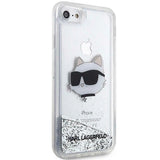 Karl Lagerfeld KLHCI8LNHCCS iPhone 7/8/ SE 2020/2022 sølv/sølv hardcase Glitter Choupette Head