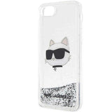 Karl Lagerfeld KLHCI8LNHCCS iPhone 7/8/ SE 2020/2022 sølv/sølv hardcase Glitter Choupette Head