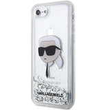 Karl Lagerfeld KLHCI8LNKHCH iPhone 7/8/ SE 2020/2022 sølv/sølv hardcase Glitter Karl Head