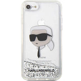 Karl Lagerfeld KLHCI8LNKHCH iPhone 7/8/ SE 2020/2022 sølv/sølv hardcase Glitter Karl Head