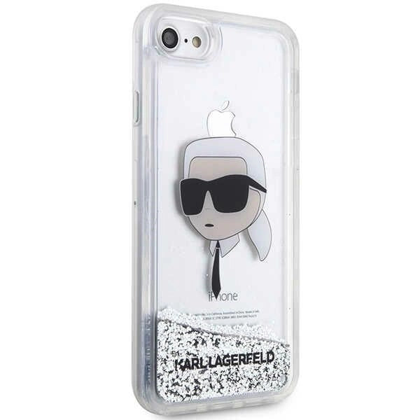 Karl Lagerfeld KLHCI8LNKHCH iPhone 7/8/ SE 2020/2022 sølv/sølv hardcase Glitter Karl Head