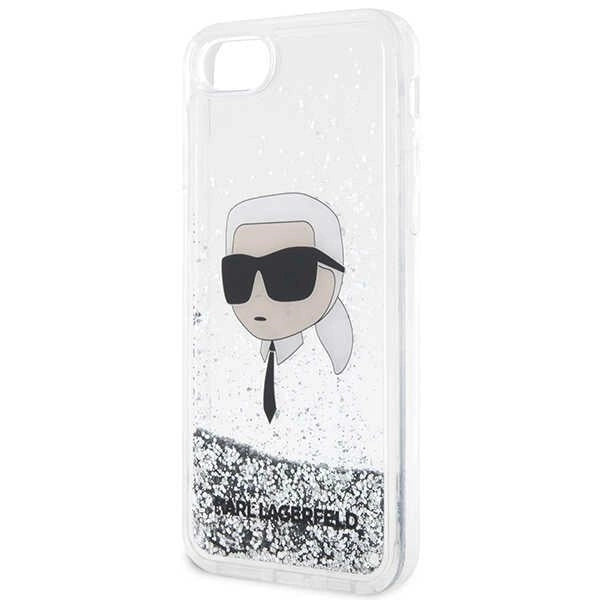 Karl Lagerfeld KLHCI8LNKHCH iPhone 7/8/ SE 2020/2022 sølv/sølv hardcase Glitter Karl Head