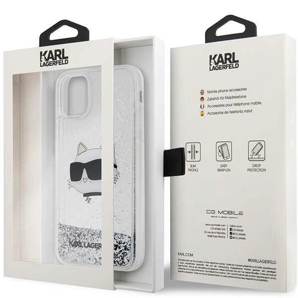 Karl Lagerfeld KLHCN61LNCHCS iPhone 11/ XR sølv/sølv hardcase Glitter Choupette Head