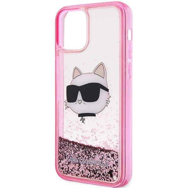 Karl Lagerfeld KLHCP12MLNCHCP iPhone 12/ 12 Pro 6.1" pink/pink hardcase Glitter Choupette Head