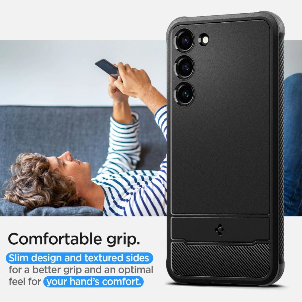 Spigen Rugged Armor Case til Samsung Galaxy S23 - Matte sort