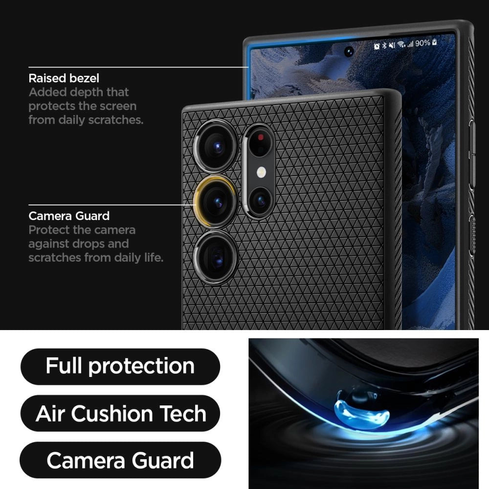 Spigen Liquid Air Case til Samsung Galaxy S23 Ultra - Matte sort