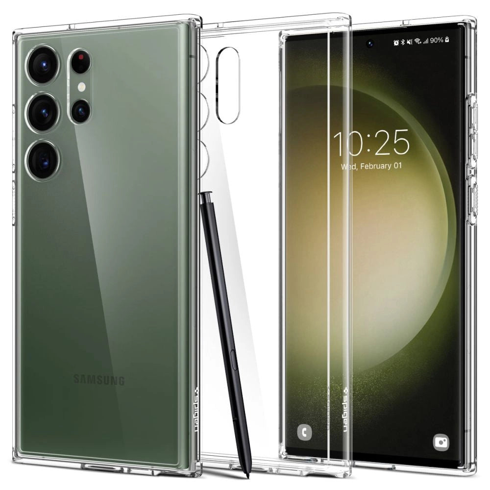 Spigen Ultra Hybrid Case til Samsung Galaxy S23 Ultra - Gennemsigtig