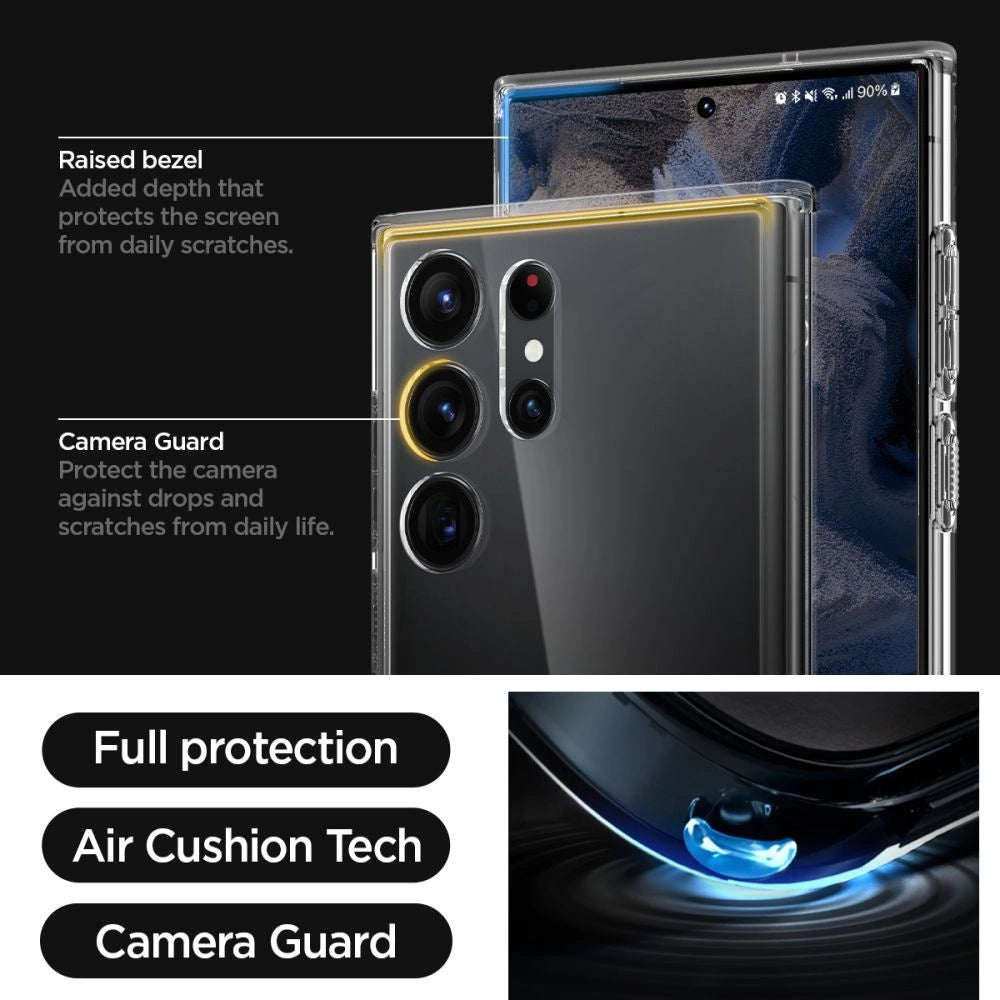 Spigen Ultra Hybrid Case til Samsung Galaxy S23 Ultra - Gennemsigtig