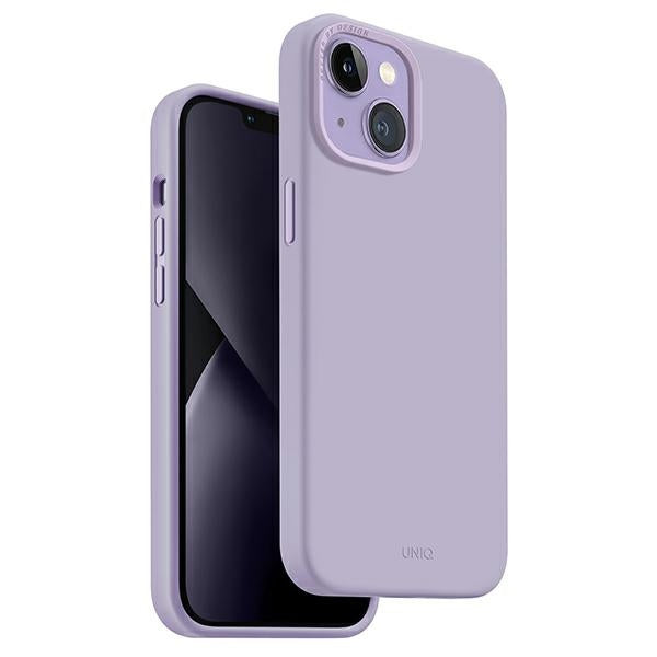 Uniq Lino-foder for iPhone 14 Plus - lilla
