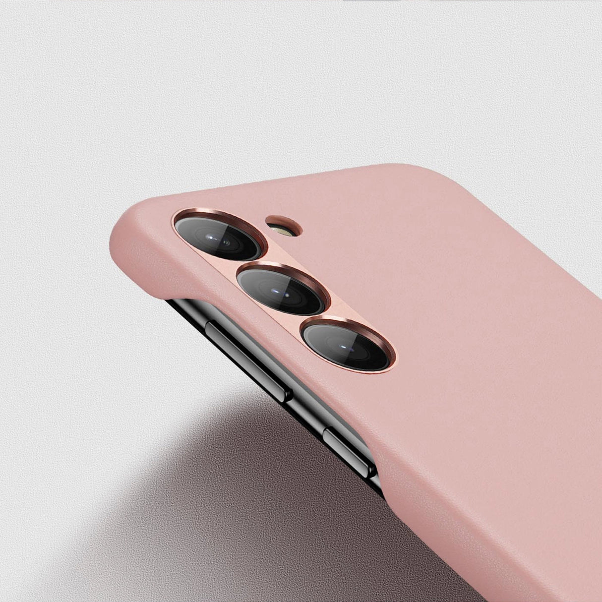 Dux Ducis Grit case til Samsung Galaxy S23+ elegant case lavet af kunstig læder pink