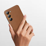 Dux Ducis Grit case til Samsung Galaxy S23+ elegant case lavet af kunstig læder brun