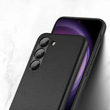 Dux Ducis Grit case til Samsung Galaxy S23+ elegant case lavet af kunstig læder sort