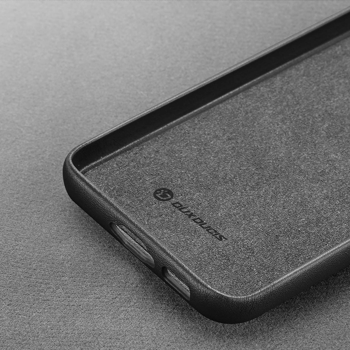 Dux Ducis Grit case til Samsung Galaxy S23+ elegant case lavet af kunstig læder sort