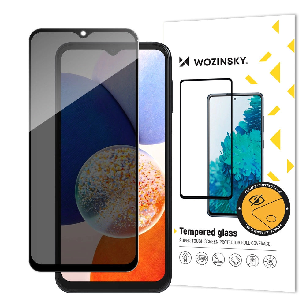 Wozinsky Privacy Glass hærdet glas til Samsung Galaxy A23 med Anti Spy privatlivsfilter