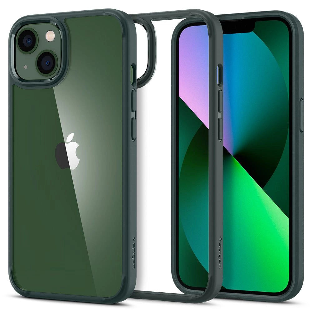 Spigen Ultra Hybrid iPhone 13 Case - mørkegrøn