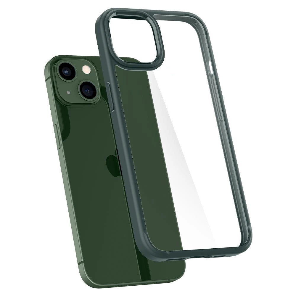 Spigen Ultra Hybrid iPhone 13 Case - mørkegrøn