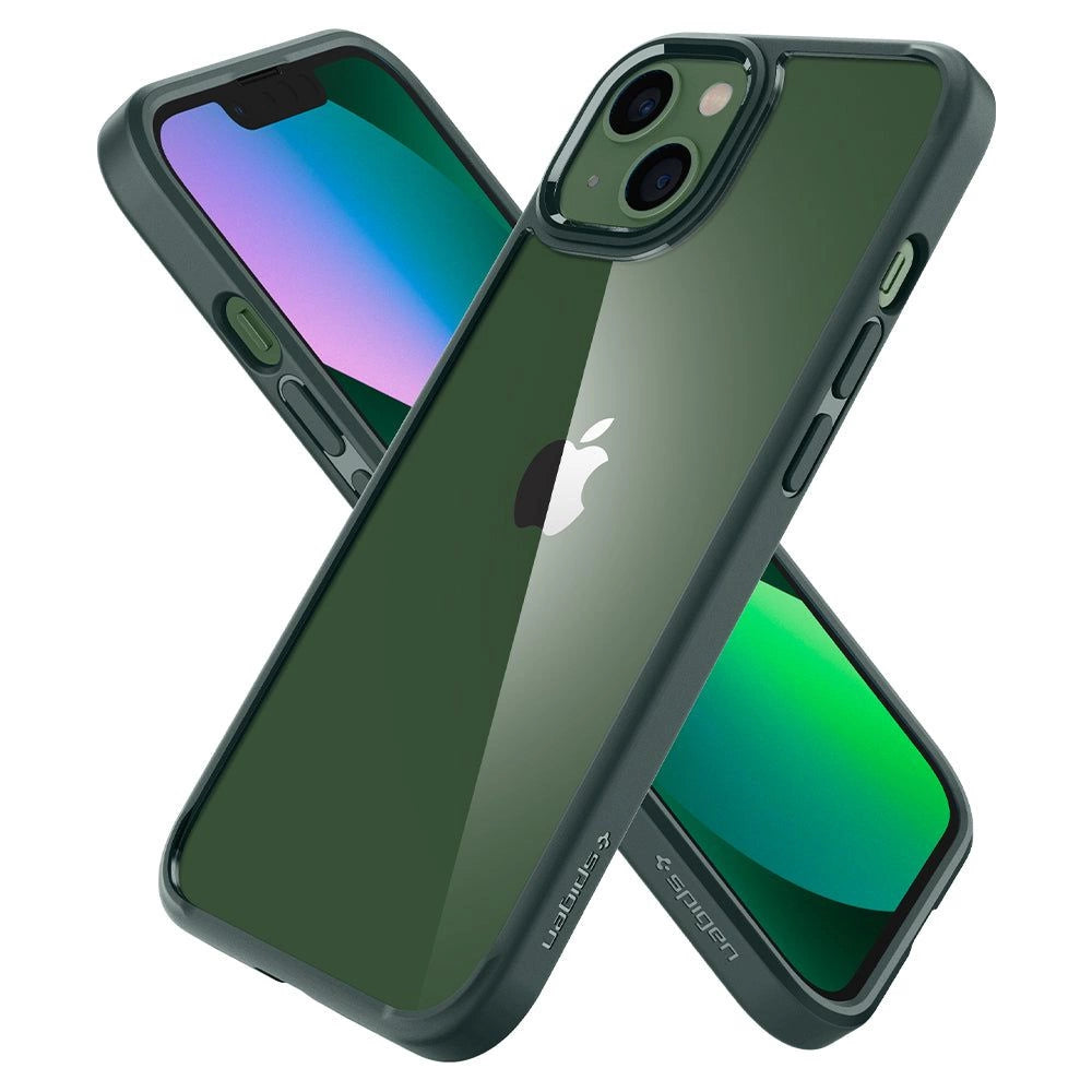 Spigen Ultra Hybrid iPhone 13 Case - mørkegrøn