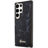 Guess GUHCS23LPCUMAK S23 Ultra S918 sort/sort hardcase Marmor