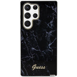 Guess GUHCS23LPCUMAK S23 Ultra S918 sort/sort hardcase Marmor