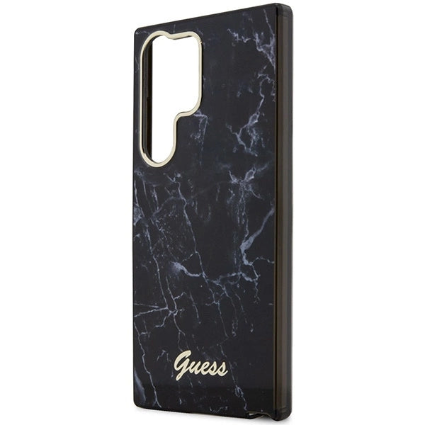 Guess GUHCS23LPCUMAK S23 Ultra S918 sort/sort hardcase Marmor